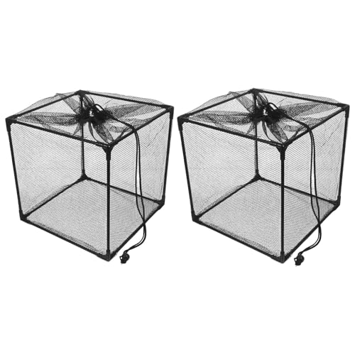 Milisten 2 Stück Filterbeutel für Teichpumpen mit Kordelzug, Nylon-Teichfiltermedienbeutel, große Pumpe für Schwimmbäder, Outdoor-Brunnen, Schwarz von Milisten