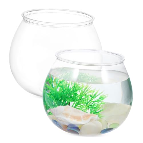 Milisten 2 Stück Runde Kunststoff Fischschalen Klar Kleine Goldfisch Aquarien Langlebige Transparente Fischbecken für Schreibtisch Dekoration Milisten 2 Stück Runde Kunststoff Fischschalen Klar Kleine Goldfisch Aquarien Langlebige Transparente Fischbecken für Schreibtisch Dekoration von Milisten