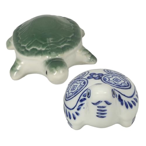 Milisten 2 Stück Schwimmende Keramik Schildkröten Figurinen Langlebige Aquarium Deko Naturnahe Miniatur Teichfiguren für Fischbecken Attraktives Design für Gartenteich und Innenbereich von Milisten