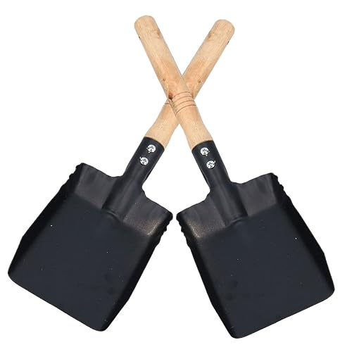 Milisten 2 Stück Teiliges Gartenschaufel Eisen mit Holzgriff Multifunktionales Werkzeug zum Pflanzen Umtopfen und Jäten im Freien für Gartenliebhaber und Anfänger von Milisten