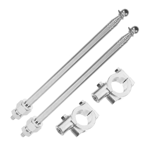 Milisten 2 Stück Teiliges Verstellbares Aluminium Fahnenmast für Motorrad und Fahrrad Robustes Teleskop Fahnenstockzubehör Universeller Fahrradlenker Fahnenhalter für Vielseitige von Milisten