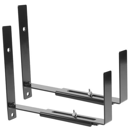 Milisten 2 Stück Verstellbare Balkonhalter aus Robustem Kohlenstoffstahl Teiliges Flexible Pflanzgefäß Haken für Blumenkästen Passend für Geländer und Fenster Wetterfest für Outdoor von Milisten
