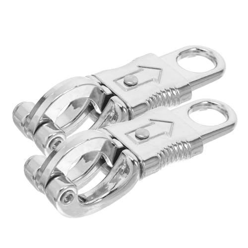 Milisten 2 Stück Zinklegierung Panikhaken Pferde Seilclip Schnellverschluss Karabiner Outdoor Pferdesport Zubehör Robust Langlebig Silberfarben für Training und Wettkampf von Milisten
