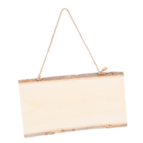 Milisten 2 Stück unlackierte blanko hängende Holzschild Holzschild Plakette Plain Hanging Craft Türschilder Bauernhaus Wandkunst mit Seil zum Malen Schreiben DIY Handwerk M von Milisten