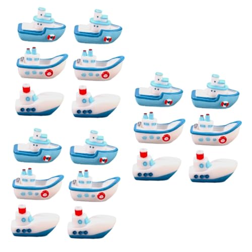 Milisten 3 Sätze Miniatur Boot Deko Teiliges Resin Boot Figuren Für DIY Mikrolandschaften Und Strand Dekoration Für Schreibtisch Und Wohnzimmer 6 Stücke * 3 von Milisten