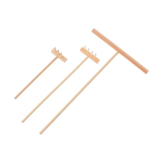 Milisten 3 Stück Mini Garten Rechen Teiliges aus Leichtem Handlichem Material für Sandkästen und Desktop Dekoration Feine Verarbeitung für Präzises Gestalten und Feng Shui im Büro oder Milisten 3 Stück Mini Garten Rechen Teiliges aus Leichtem Handlichem Material für Sandkästen und Desktop Dekoration Feine Verarbeitung für Präzises Gestalten und Feng Shui im Büro oder von Milisten