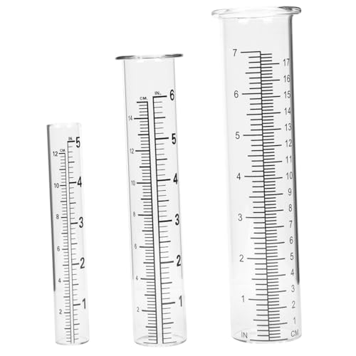 Milisten 3 Stück Teiliges Regenmesser-Glas mit Klarer Anzeige Messröhrchen Präzise Niederschlagsmessung für Garten und Außenbereich Transparent Praktische Regenmessgeräte Milisten 3 Stück Teiliges Regenmesser-Glas mit Klarer Anzeige Messröhrchen Präzise Niederschlagsmessung für Garten und Außenbereich Transparent Praktische Regenmessgeräte von Milisten