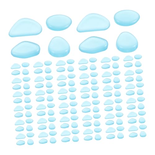 Milisten 300 Stück Leuchtende Kieselsteine Blau Glow in The Dark Steine Aus Resin Für Garten Aquarium Dekoration Gehwege Und Teiche von Milisten