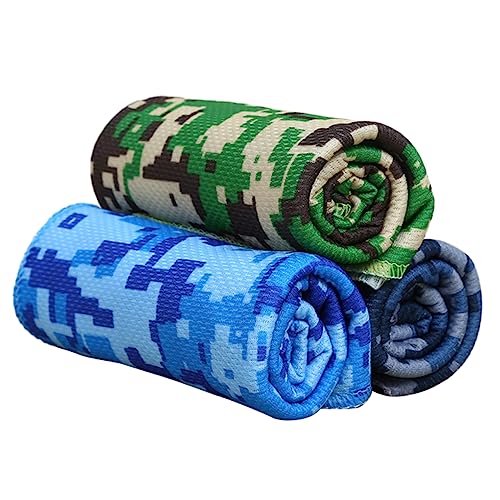 Milisten 3St Bedruckte handtücher mikrofaser haartuch Herren Wellness Handtuch Fitness Handtuch Camouflage-Handtücher Outdoor-Zubehör schnelltrocknend EIS Handtuch Reisen von Milisten