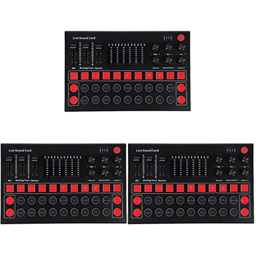 3pcs Changer Recording for Live Gaming Machine Computer Notebook External K Broadcast, Sound Chatten M Disguiser Voice Portable Songs, Broadcasting Board Singing von Milisten