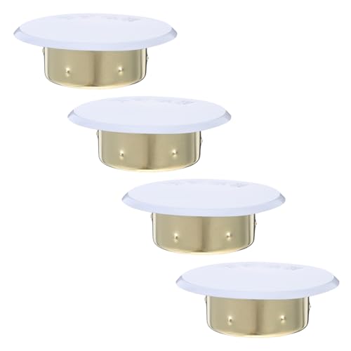 Milisten 4 Stück Feuerlöschsprinkler Abdeckplatten aus Robustem Flache Runde Verdeckte Deckenabdeckung Hitzebeständig Schützend für Wohn und Gewerberäume von Milisten