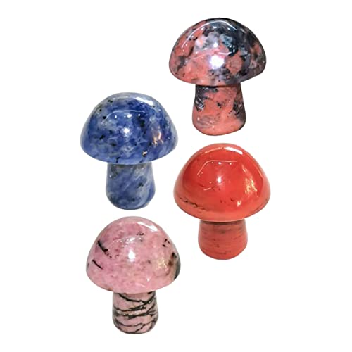 Milisten 4 Stück Gartenpilze Pilz Gartenleuchten Solar Pilzlichter Pilzlampe Schrullige Pflanzentöpfe Pilz Solarleuchten Gartendekor Künstliche Hängepflanzen Kristallstein von Milisten