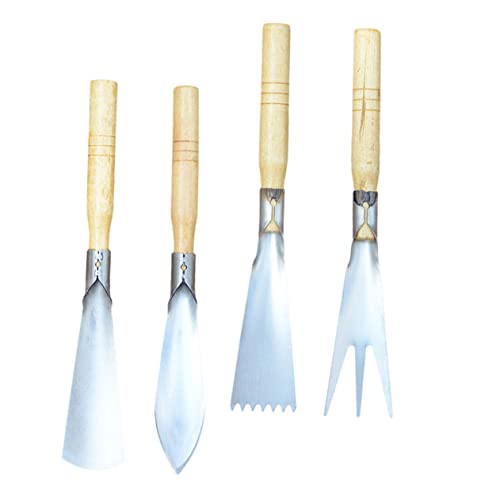 Milisten 4 Stück Mini Gartenwerkzeuge Set Teiliges Set Handspaten für Blumen und Gemüseanbau Robuste und Langlebige Gartenwerkzeuge für Garten Büro und Schule von Milisten