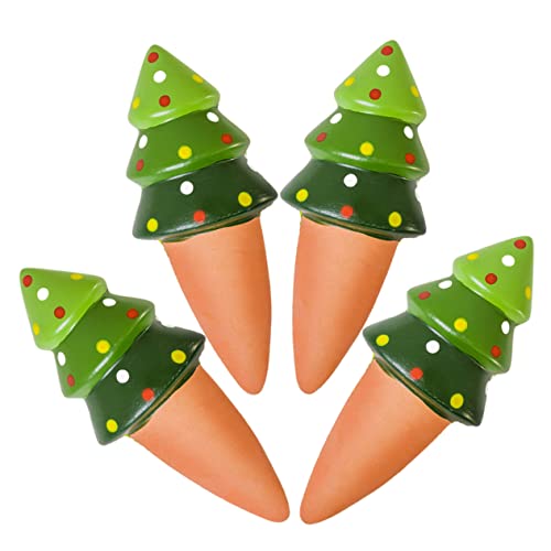 Milisten 4 Stück Selbstbewässernde Weihnachtsbaum Spikes Niedliche Pflanzenbewässerung für Blumentöpfe Automatische Gartenbewässerung Effektive Wassersteuerung für Zimmerpflanzen von Milisten
