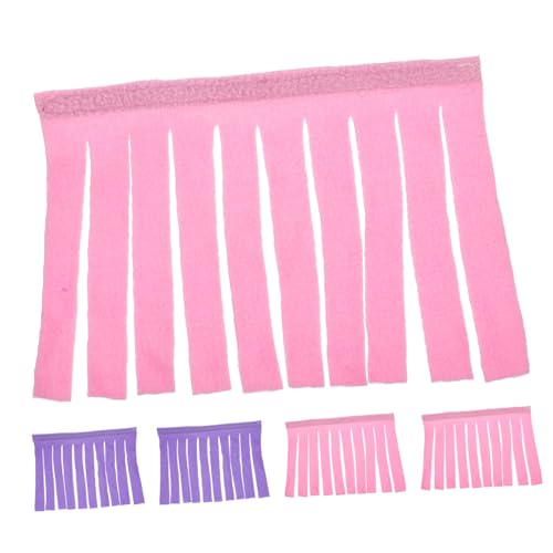 Milisten 4 Stück Teiliges Meerschweinchen Versteck Vorhang aus Leichtem Atmungsaktivem Höhenverstellbarer Türvorhang mit Quasten für Käfige und Kleine Haustiere Wie Hamster und Kaninchen von Milisten