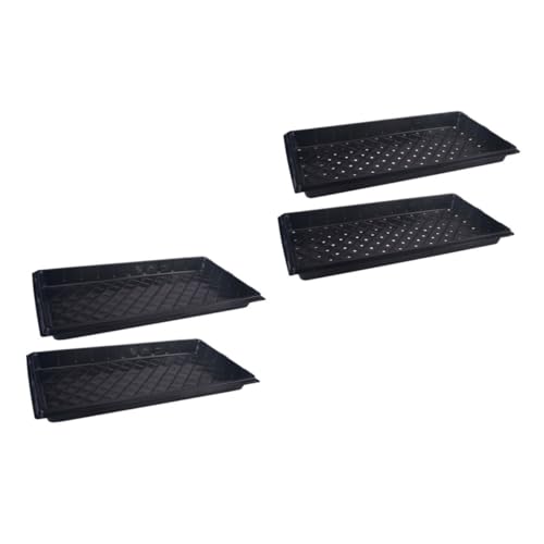 Milisten 4 Stück Teiliges Pflanzschalen Untersetzer aus Dickem Umweltfreundlichem Kunststoff Rechteckige Tiefgezogene Pflanzgefäß Ablageschalen für Garten und Balkon Wetterfest Schwarz Milisten 4 Stück Teiliges Pflanzschalen Untersetzer aus Dickem Umweltfreundlichem Kunststoff Rechteckige Tiefgezogene Pflanzgefäß Ablageschalen für Garten und Balkon Wetterfest Schwarz von Milisten