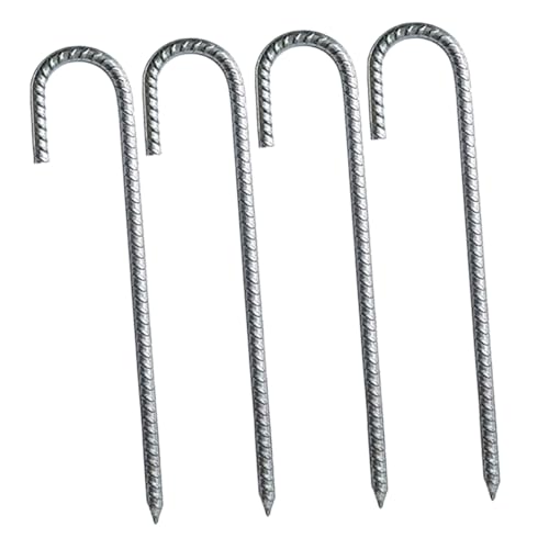 Milisten 4stücke Bodenbewehrungsstäbe J-Haken Aus Stahl Verzinkt Für Gartenzelte Camping Trampolin-befestigungen Gartenstrukturen Außenbefestigung Milisten 4stücke Bodenbewehrungsstäbe J-Haken Aus Stahl Verzinkt Für Gartenzelte Camping Trampolin-befestigungen Gartenstrukturen Außenbefestigung von Milisten