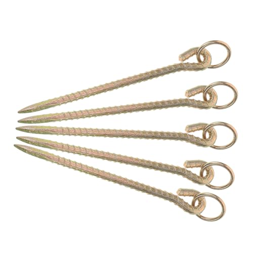 Milisten 5 Stück Hundeanbindepfähle Für Und Camping, Robuster Bodenanker Für Haustiere Und Vieh, Geeignet Für Verschiedene Outdoor-aktivitäten, Golden Milisten 5 Stück Hundeanbindepfähle Für Und Camping, Robuster Bodenanker Für Haustiere Und Vieh, Geeignet Für Verschiedene Outdoor-aktivitäten, Golden von Milisten