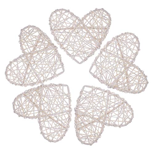 Milisten 5 Stück Rattan-Herz-Rattan-Herz-Kranz, weiße Herzform, Zweigkranz für Bastelarbeiten, Haustür, Girlande, Zuhause, Hochzeit, Urlaub Milisten 5 Stück Rattan-Herz-Rattan-Herz-Kranz, weiße Herzform, Zweigkranz für Bastelarbeiten, Haustür, Girlande, Zuhause, Hochzeit, Urlaub von Milisten