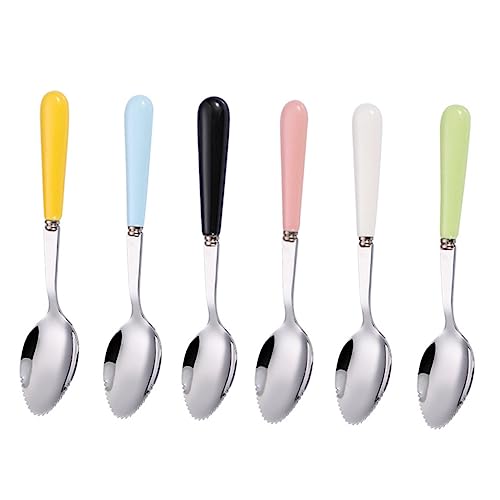 Milisten 6 Stück Teiliges Rostfreier Multifunktions Fruchtlöffel aus Kratzfeste Schäl und Futterlöffel für Pastellfarben Praktische Schneidefunktion für Zitrus und Melonenfrüchte Milisten 6 Stück Teiliges Rostfreier Multifunktions Fruchtlöffel aus Kratzfeste Schäl und Futterlöffel für Pastellfarben Praktische Schneidefunktion für Zitrus und Melonenfrüchte von Milisten