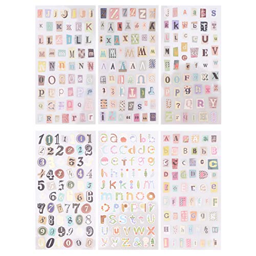 Milisten 6 Stück tägliche Aufkleber mit englischen Buchstaben zum Basteln und Dekorieren für Handy, handgefertigtes Konto, Scrapbook. von Milisten