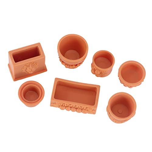 Milisten Mini-pflanzgefäß- 7 Stück Miniatur-blumentopf-Ornamente Sicher Für Jungen Und Mädchen von Milisten
