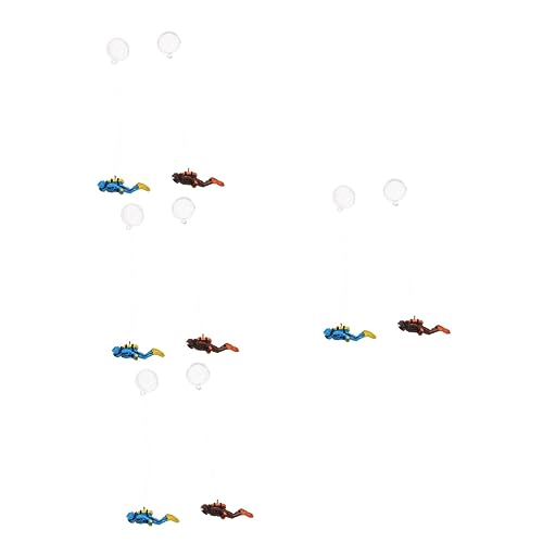 Milisten 8 Sätze Aquarium schwimmende Dekoration Hund Japanisches Kostüm Pflanzen dekor aquaristik zubehör Unterwasserwelt Dekoration Meeresdekor Dekorationen Aquarium-Ornamente Miniatur von Milisten