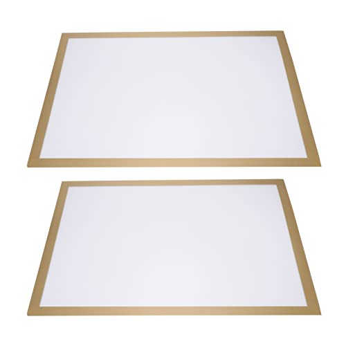 Milisten A3 Rahmen 2 Set Magnetische Bilderrahmen Selbstklebend Fotorahmen Keine Ratschen Kühlschrankmagnete Bilderrahmen für Kühlschrank Glas Fenster Tür Kabine Fliesenwand A3 Golden Magnetrahmen von Milisten