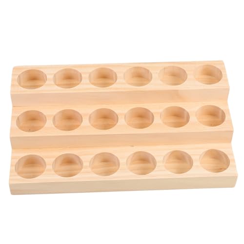 Milisten Ätherische Öle Lagerung Rack 3 Schicht Holz Ätherisches Öl Display- Ständer Holz Nagellack Halter Organizer für Home Office Organisation von Milisten