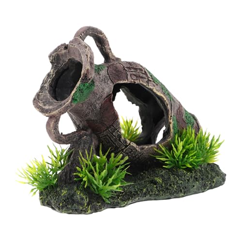 Milisten Aquarium Dekoration Antike Zerbrochene Vase aus Langlebigem Resin Rustikaler Betta Versteck Garnelenhöhle Sicherer Unterschlupf für Fisch und Garnelen Natürlicher Lebensraum Milisten Aquarium Dekoration Antike Zerbrochene Vase aus Langlebigem Resin Rustikaler Betta Versteck Garnelenhöhle Sicherer Unterschlupf für Fisch und Garnelen Natürlicher Lebensraum von Milisten