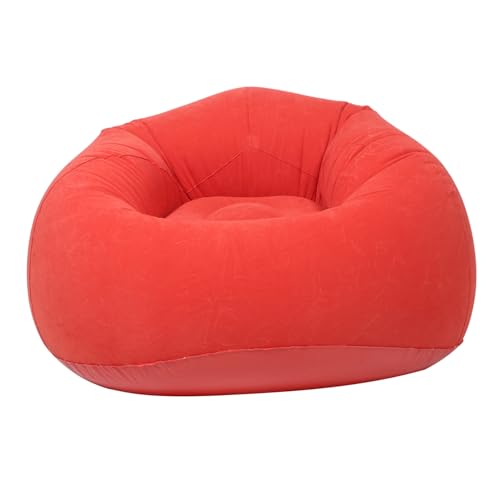 Milisten Aufblasbarer Tragbarer Lazy Sofa Sessel mit Verstärktem Material Klappbar und Druckentlastend für Outdoor Camping Wohnzimmer Schlafzimmer und Lesen in Rosy Farbton von Milisten