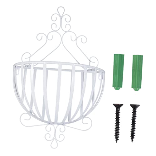 Milisten Wandmontierter Blumentopfhalter Aus Eleganter Halbkreisförmiger Blumenständer Weiß Für Balkon Fensterbank Und Garten Modern Und Pflegeleicht von Milisten