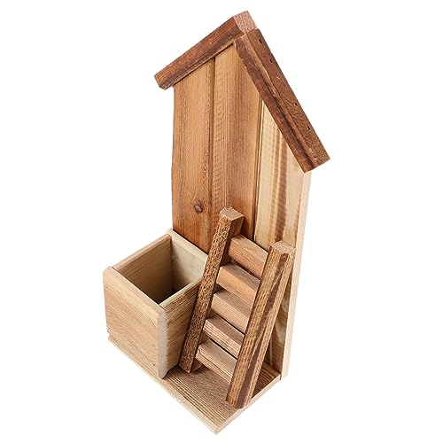 Milisten Blumentopf Aus Holz Kleines Deko Übertopf Pflanzen Ästhetisch Für Draußen Zuhause Fensterbank Blumentöpfe Zum Aufhängen Zimmer Garten Sukkulenten Pflanztopf Wand von Milisten
