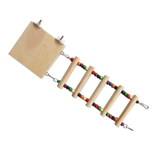 Milisten Bunte Holzleiter für Papageien und Wellensittiche Kletter Spielzeugleiter mit Robustem Metallrahmen Geeignet als Sitzstange und Beschäftigungsspielplatz für Vögel Langlebig und Milisten Bunte Holzleiter für Papageien und Wellensittiche Kletter Spielzeugleiter mit Robustem Metallrahmen Geeignet als Sitzstange und Beschäftigungsspielplatz für Vögel Langlebig und von Milisten