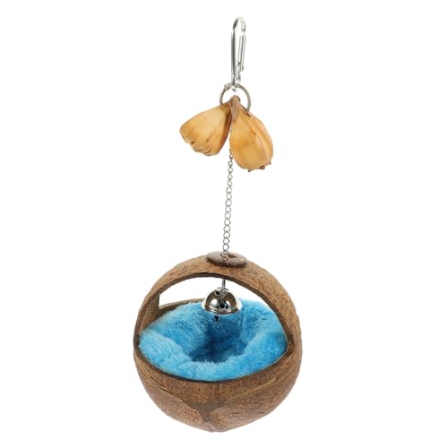 Milisten Coconut Shell Bird Nest für Vögel Handgefertigtes Vogelbett mit Kissen Dekoratives Vogelhaus für Wellensittiche Nymphensittiche und Kanarienvögel für Käfig und Garten Milisten Coconut Shell Bird Nest für Vögel Handgefertigtes Vogelbett mit Kissen Dekoratives Vogelhaus für Wellensittiche Nymphensittiche und Kanarienvögel für Käfig und Garten von Milisten