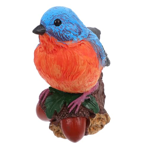 Milisten Dekorative Vogelstatue Realistische Gartenfigur Für Outdoor- Niedliches Design Mit Lebhaften Farben Für Garten Terrasse Und Balkon von Milisten