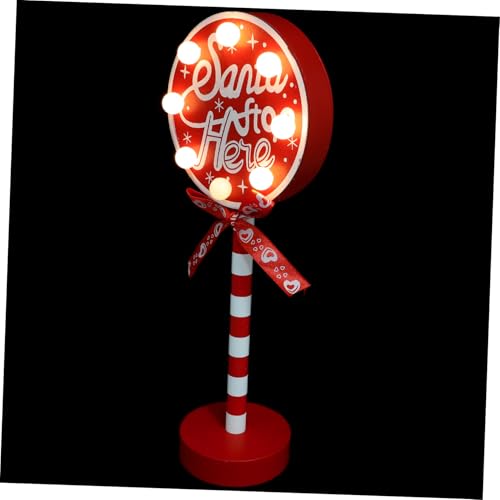 Milisten Dekorative Weihnachtslampe Aus Holz Led Nachttischlampe Für Tischdekoration Stimmungsvolle Weihnachtsbeleuchtung Für Festlichkeiten Und Weihnachten Ohne Batterien von Milisten