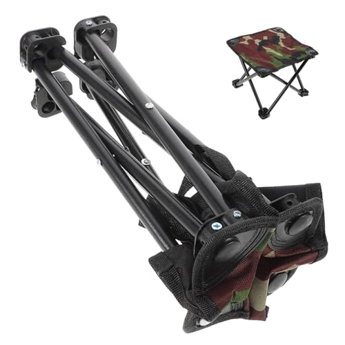 Milisten Faltbarer Camouflage Klappstuhl Kleiner Outdoor Angelhocker Multifunktional Leicht Tragbar Camping Strandstuhl Für Wandern Reisen Malen von Milisten
