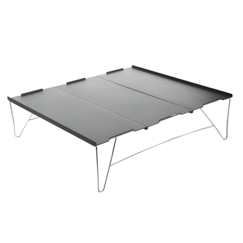 Milisten Faltbarer Camping Tisch Aluminiumlegierung Ultraleichter Picknicktisch Tragbarer Klapptisch für Outdoor Aktivitäten für Garten und Strand Einfach zu Transportieren Werkzeug von Milisten