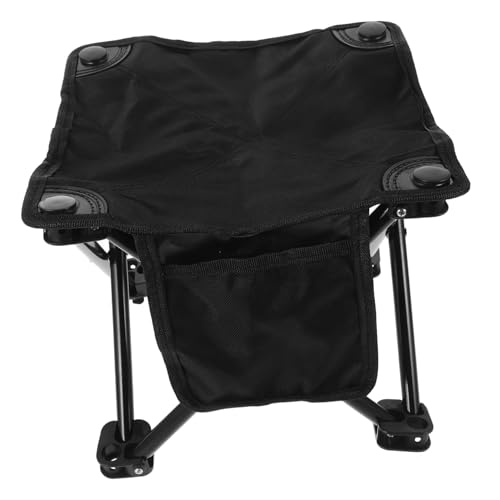 Milisten Faltbarer Outdoor Hocker Campingstuhl Klappbar Leicht Tragbar Komfortabler Angelstuhl Picknickstuhl mit Seitentasche Groß für Camping Wandern Garten von Milisten