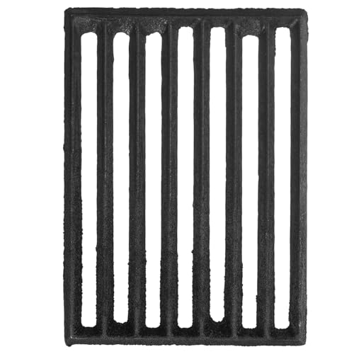 Milisten Gusseisen Feuerrost Kaminrost Feuerstelle Hochtemperaturbeständig Robuster Ofenrost Dickes Metall Brennstoffrost für Brennholz von Milisten