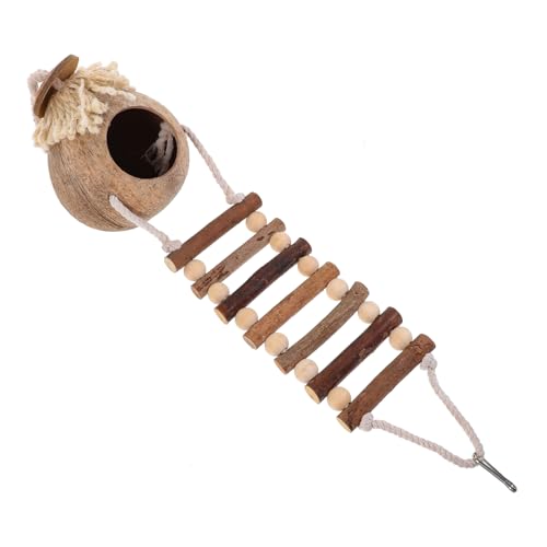 Milisten Hängendes Vogelhaus aus Kokosnussschale mit Leiter Natürliches Nistplatzspielzeug für Wellensittiche und Kleine Papageien Robustes Vogel Nest Klettern und Brüten Dekoratives Milisten Hängendes Vogelhaus aus Kokosnussschale mit Leiter Natürliches Nistplatzspielzeug für Wellensittiche und Kleine Papageien Robustes Vogel Nest Klettern und Brüten Dekoratives von Milisten