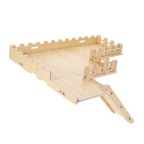 Milisten Hamster Holzplattform Mit Leiter Und Zaun Spielplatz-zubehör Für Dwarf Hamster Rennmäuse Und Mäuse Sicheres Käfig-Accessoire Erkundung Und Aktivität von Milisten
