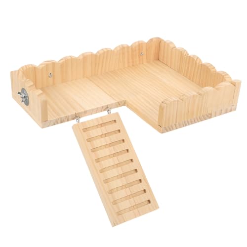 Milisten Hamster Plattform mit Leiter aus Holz Natürliche Holzleiter für Kleine Haustiere Einfache Installation zur Beschäftigung und Bewegung im Käfig Geeignet Milisten Hamster Plattform mit Leiter aus Holz Natürliche Holzleiter für Kleine Haustiere Einfache Installation zur Beschäftigung und Bewegung im Käfig Geeignet von Milisten