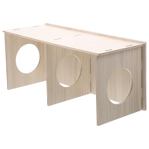 Milisten Hamsterversteck aus Holz, 2-Kammer-versteck-Tunnel, Abteilhaus, Holzhamsterhütte, Meerschweinchenversteck Milisten Hamsterversteck aus Holz, 2-Kammer-versteck-Tunnel, Abteilhaus, Holzhamsterhütte, Meerschweinchenversteck von Milisten