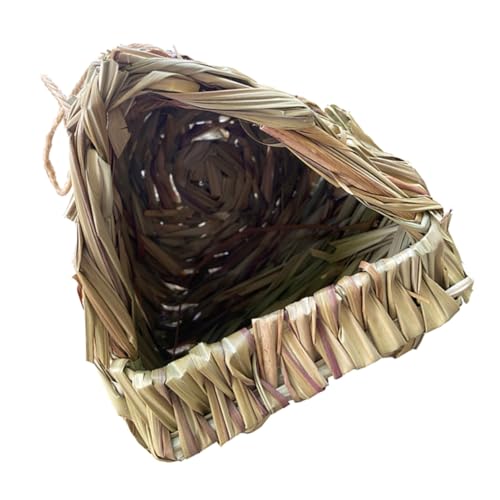 Milisten Handgefertigtes Gras vogelnest Dreieckig Robust Natürliches Stroh nistkasten für Wellensittiche Kanarienvögel und Kleine Ziervögel als Käfigzubehör und Brutplatz Milisten Handgefertigtes Gras vogelnest Dreieckig Robust Natürliches Stroh nistkasten für Wellensittiche Kanarienvögel und Kleine Ziervögel als Käfigzubehör und Brutplatz von Milisten