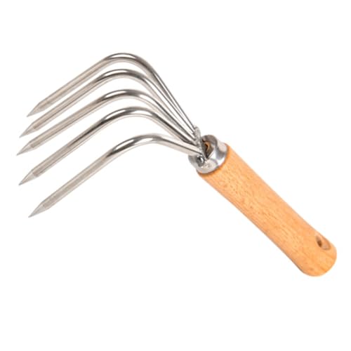Milisten Handrechen Holzgriff Grabgerät Leichtes Gartentool für Muscheln Krabben und Geeignet Strandzubehör für Garten und Outdoor Milisten Handrechen Holzgriff Grabgerät Leichtes Gartentool für Muscheln Krabben und Geeignet Strandzubehör für Garten und Outdoor von Milisten