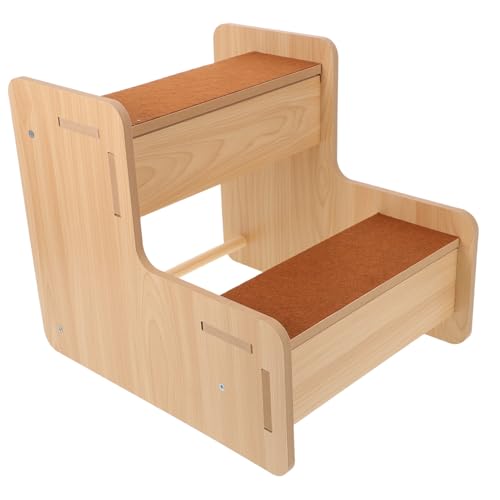 Milisten Haustier Trittleiter Katzentreppe Hundetreppe Für Ältere Hunde Hunderampe Für Sofa Tragbare Treppe Aus Nichtmetall Für Haustiere Welpenrampen Bett 2 Stufige Haustierleiter von Milisten