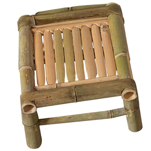 Milisten Heimhocker Rattan-Hocker Retro rustikal Webstuhl Vintage-Hocker Hocker klein Hocker zum Tanzen Vintage Hocker für zu Hause Mini-Badhocker Sommerhocker Bambus von Milisten