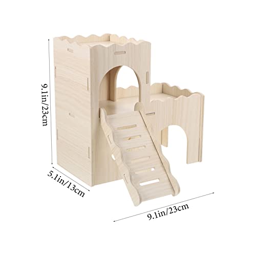 Milisten Holz wellenschloss für Kleintiere DIY Hamsterhaus mit Leiter Sicheres Nagerversteck Meerschweinchen Zubehör Praktisches Lebensraum spielhaus für Kleine Haustiere Milisten Holz wellenschloss für Kleintiere DIY Hamsterhaus mit Leiter Sicheres Nagerversteck Meerschweinchen Zubehör Praktisches Lebensraum spielhaus für Kleine Haustiere von Milisten